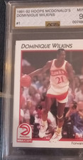 1991-92 Hoops McDonald's Dominique Wilkins #1 Atlanta Hawks AGS Graded Base Set