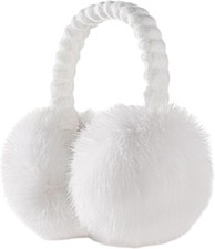 Muffs for Winter Women - Faux Fur Earmuffs, Soft Warm Stylish Ear White 1