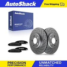 Front Drilled Slotted Brake Rotors Ceramic Pads for Dodge Challenger 3.6L