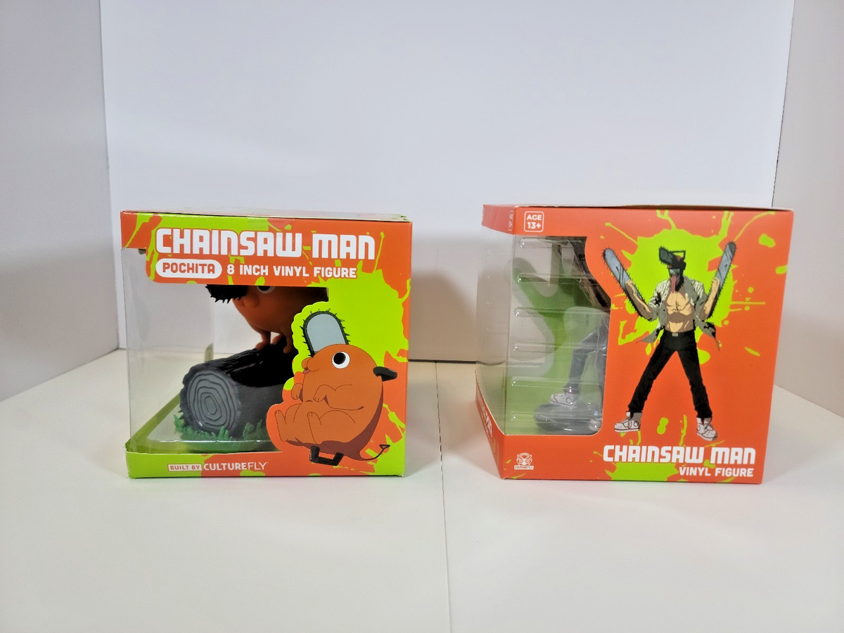 Lot of 2 Chainsaw Man Pochita 8” & Denji 6