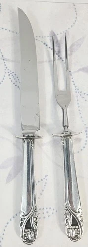 Spring Glory by International Sterling Silver 10.5" Carving Set -Stainless Blade