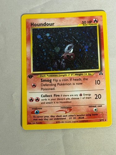 Pokemon First Edition Houndour Neo Discovery 5/75