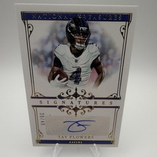 Panini National Treasures Signatures Zay Flowers Autographed 39/49 Ravens 2025