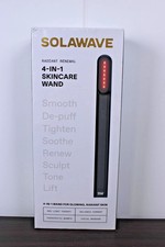 Red Light Therapy Solawave 4-in-1 Radiant Renewal Skincare Wand Massager Black