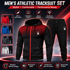 Men's 2 Piece Tracksuit Set Zip Up Hoodie Jogger Pants Sportswear