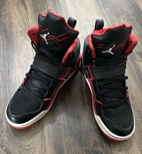 Nike Air Jordan Flight 45 High Shoes Size 6Y Mens 524865-021 Black / Red