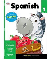 Grade 1 Spanish Workbook for Kids, Numbers, Colors, Songs, Vocabulary and Mo...