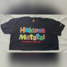 Disney Black Hakuna Matata Tee Lion King Musical Men XL