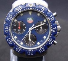Tag Heuer Blue Dial 100M 470.513 Blue Silicone Strap Men