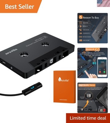 Long Battery Life Bluetooth 5.0 Cassette Adapter - Revive Your Classic Tunes