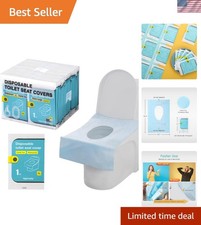 Toilet Seat Covers Disposable Travel Pack 60 count Waterproof Fast Use XL