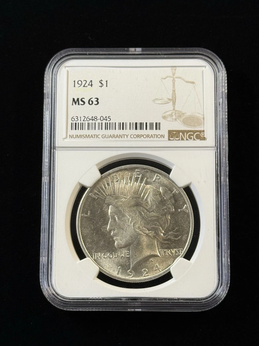 MS 63 Graded 1924 Year Peace Dollars (1921-1935) for sale | eBay