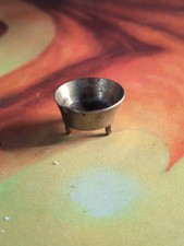 Vintage Dollhouse Miniature Copper Brass Urn Pot Container Cauldron Kettel Pan