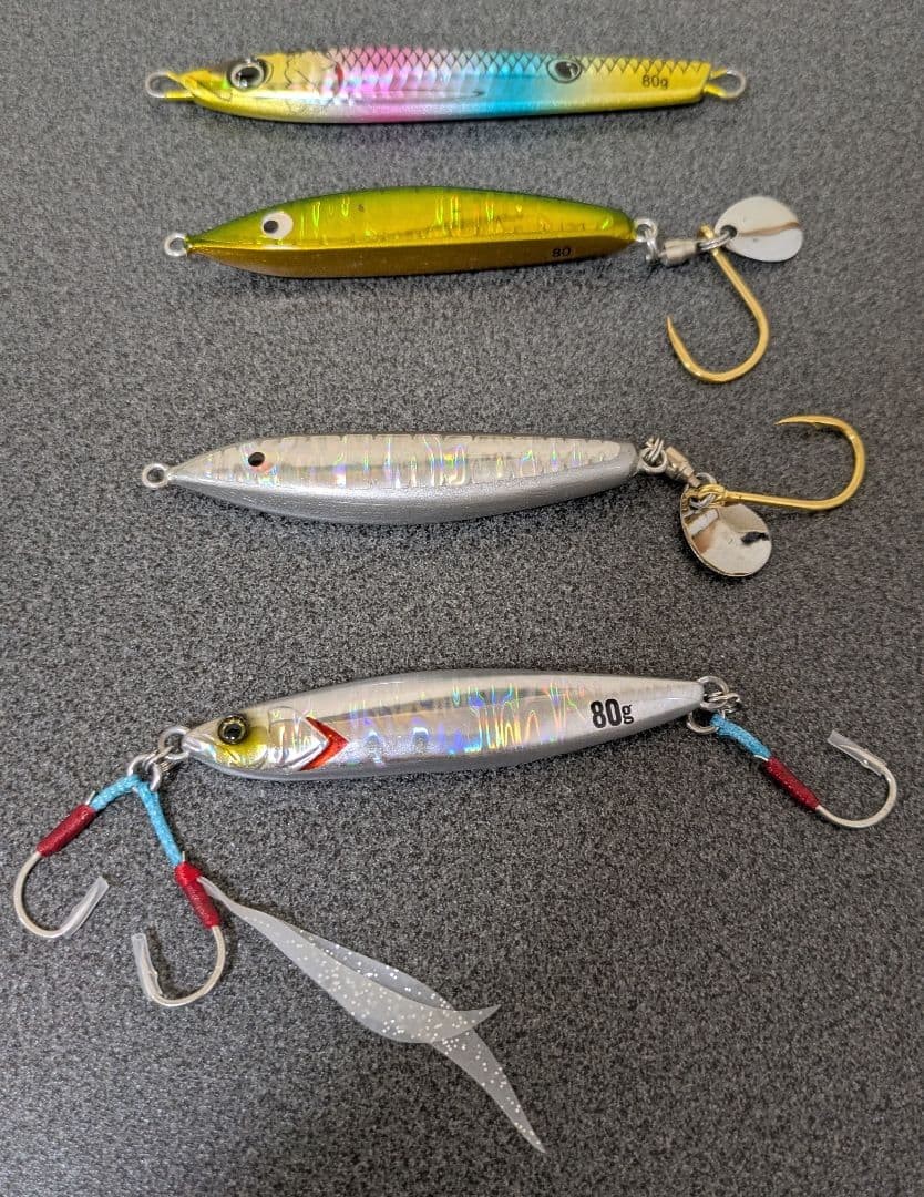 Metal Jig Set of 12, 80g, Fishing Lures, Used, Includes Case - Image 3