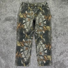 Carhartt RealTree Hardwoods Camo Dungaree Fit Work Pants Men 40x34 Carpenter Y2K