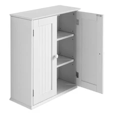 Uimoso Bathroom Wall Cabinet with Shelves and Dual Doors for Storage