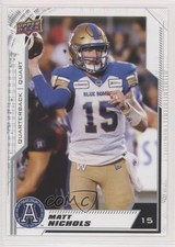 2020 Upper Deck CFL Blank Back Matt Nichols #170 l5j