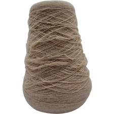 Templon Rust Beige Wool Vintage 1980s Weaving Knitting Crochet Cone Yarn