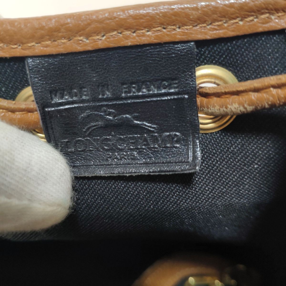 Rare Longchamp Longchamp Drawstring Shoulder Bag … - image 16