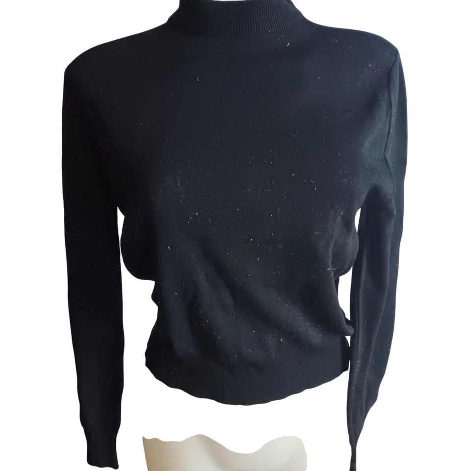 Vintage Women's Beatnik Sweater Medium 36 1960's Ban-Lon Greystone Knit Poet usa - Image 2 of 4