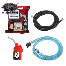 Electric Diesel Oil Fuel Transfer Pump w/Meter Manual Nozzle Kit 13' Hose 110V