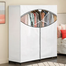 Whitmor Extra-Wide Clothes Closet - 60 Inch Portable Closet - White