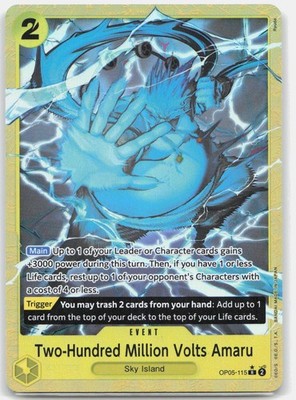 Two-Hundred Million Volts Amaru (Alternate Art) OP05-115 FOIL PRB01 One Piece LP