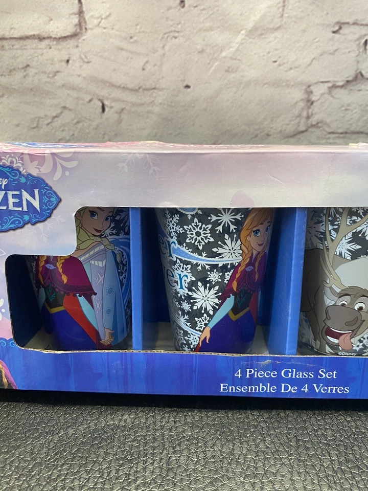 Conjunto de copo de vidro Disney Frozen 4 peças 16 oz. Designs Zak - Imagem 4 de 4