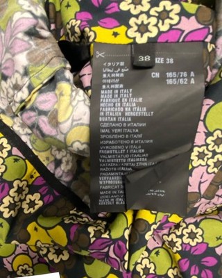 Prada Holliday & Brown Floral Dress In  Polyester Women Multicolor Size 34