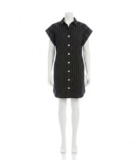 Karen Kane Stripe Cap Sleeve Shirtdress Black With Off White