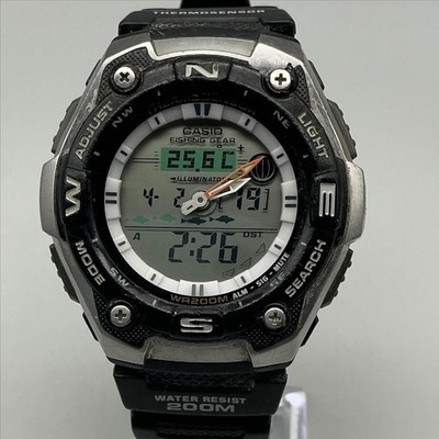 Casio 5056 AQW-101 Mens Watch 46mm Thermosensor Fishing World Time Illuminator