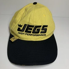 Jegs High Performance Cap Hat Yellow Black Adjustable High Performance Headwear