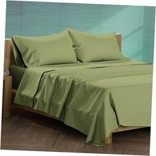 100 Egyptian Cotton Sheets Size - 1200 Thread Count Size King Sage Green
