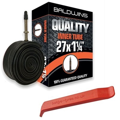 Baldwins 27 x 1-1/4 Presta French Valve Fahrradschlauch + GRATIS REIFENHEBEL