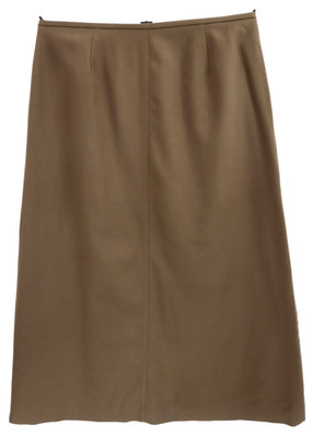TALBOTS Women's  100% Wool A-Line Flare Maxi Long Skirt Rusty Brown Size 18 PLUS