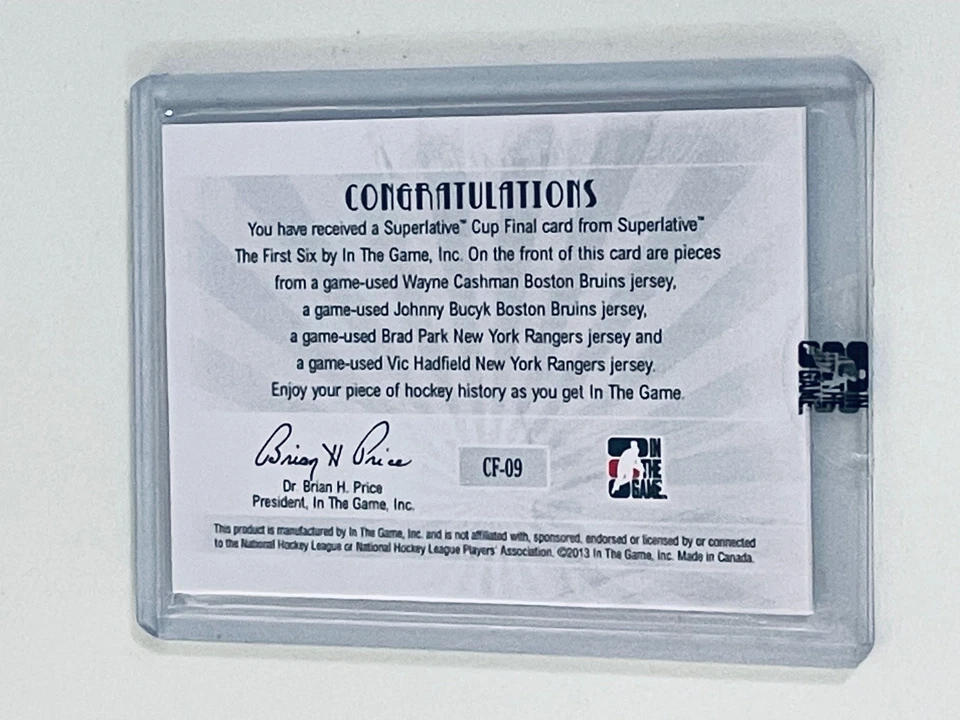 In The Game Superlative The First Six 1972 Cup Final Cashman Bucyk Park Hadfield - Image 2 of 4