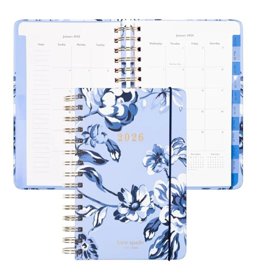 Kate Spade New York Daily Hardcover 2026 Planner Floral Toile Weekly & Monthly - Image 3 of 4