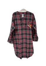 Vintage Disney Store Winnie The Pooh Plaid Flannel Nightgown One Size OS