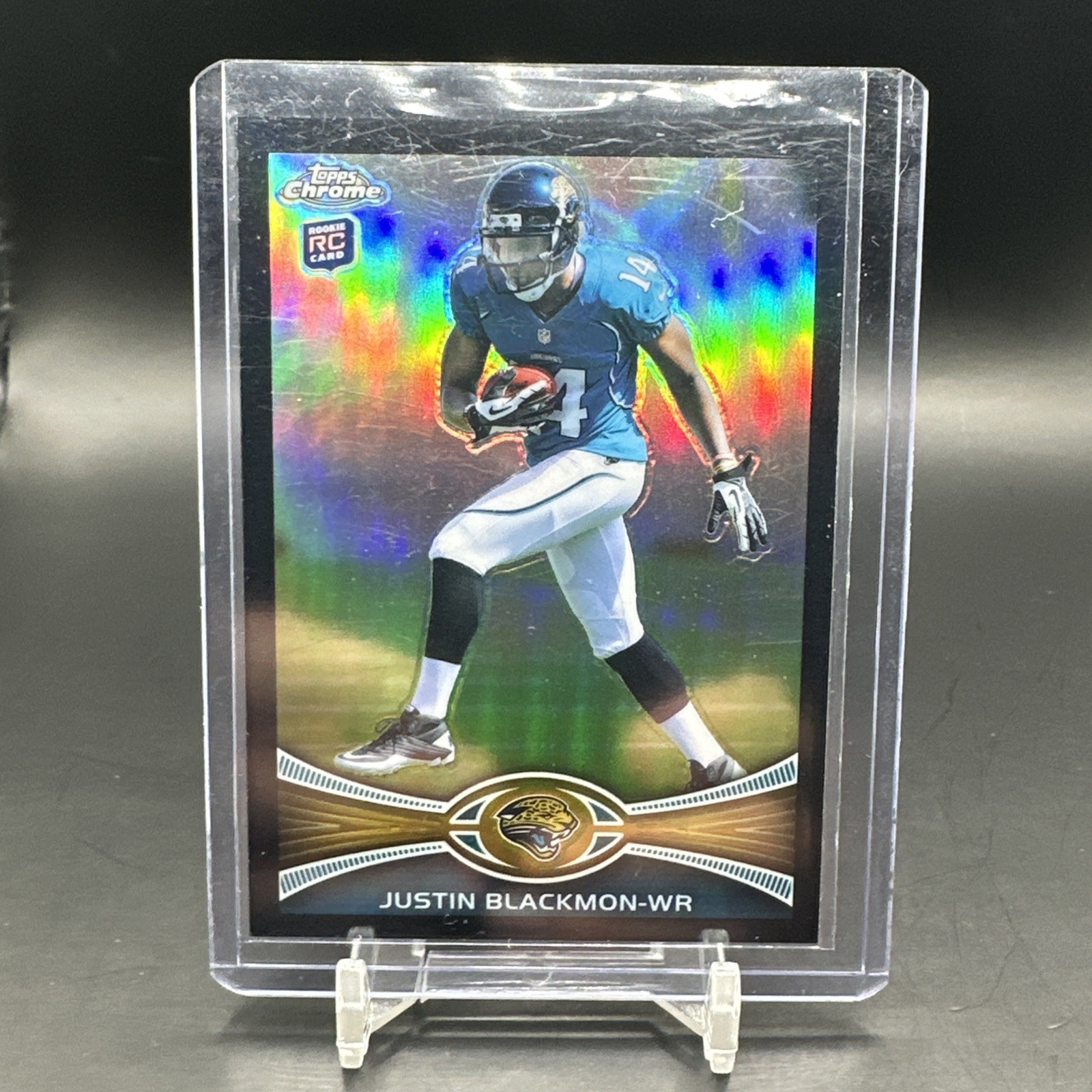 Justin Blackmon Topps Chrome #13 Black Refractor