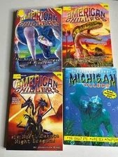 LOT x 4 American Chillers Paperback Jonathan Rand # 18 19 34 42 Signed by Author