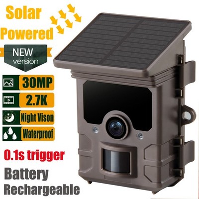 Solar Battery Power Trail Camera 30MP Wildlife Trap Trail Cam