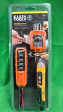 Klein Tools ET45KIT3 3Pc AC/DC Voltage Outlet Tester Electrical Test Kit NEW A4