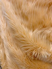 Sasha BEIGE 2 Inch Long Pile Soft Luxury Faux Fur Fabric Fursuit, Cosplay Costu
