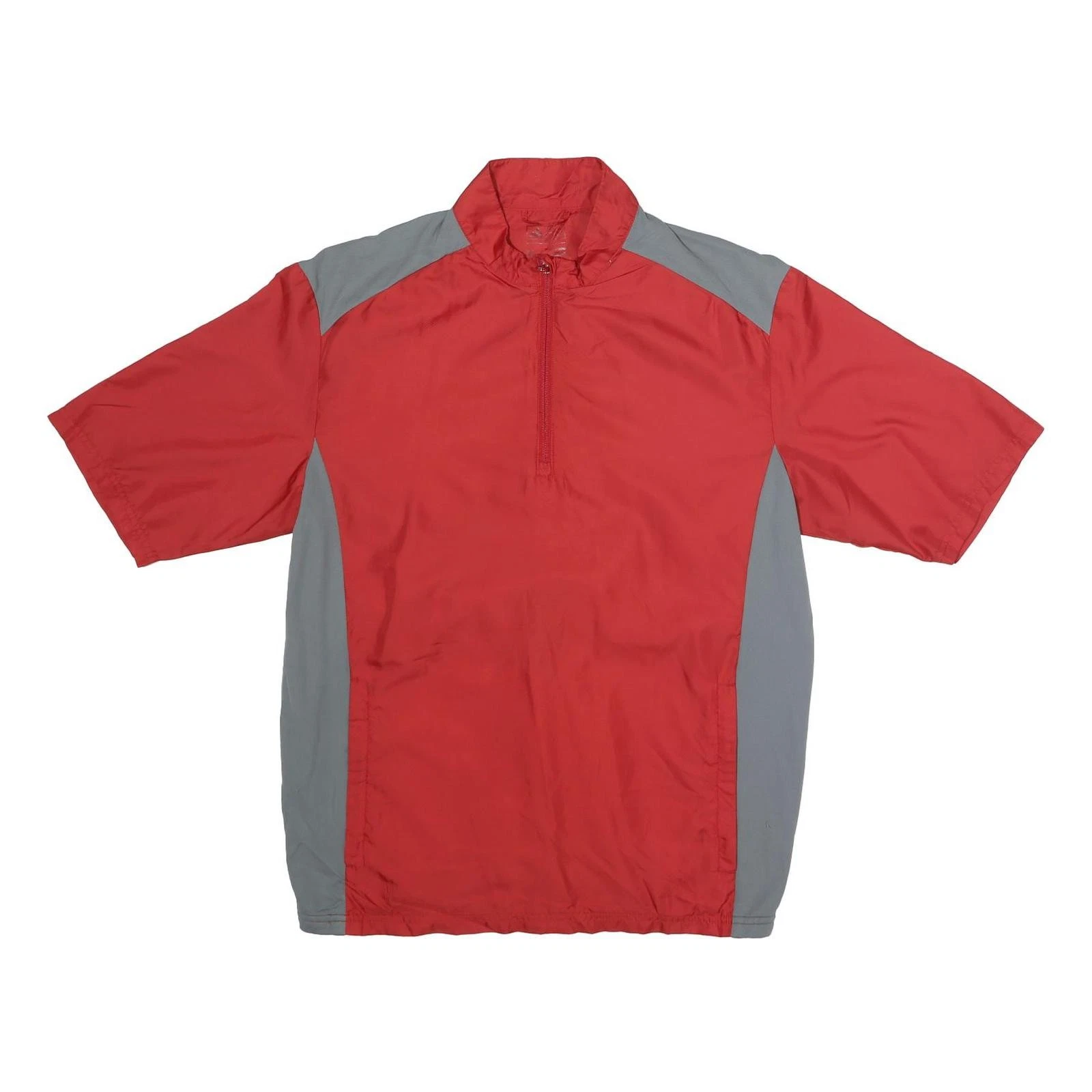 ADIDAS Mens Red & Grey Outdoor Jacket M Polyester Zip Track Casual Sportswear