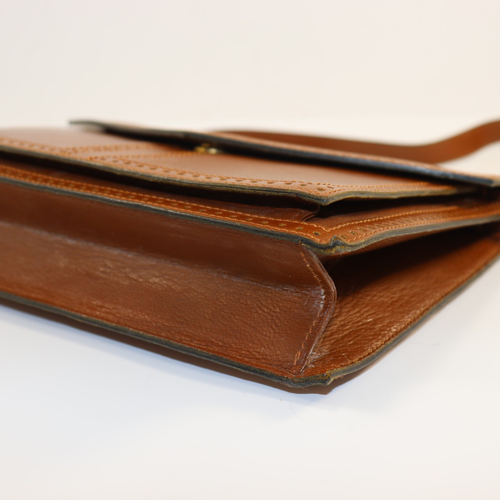 Borsa Yves Saint Laurent vintage in pelle marrone a due vie borsa YSL