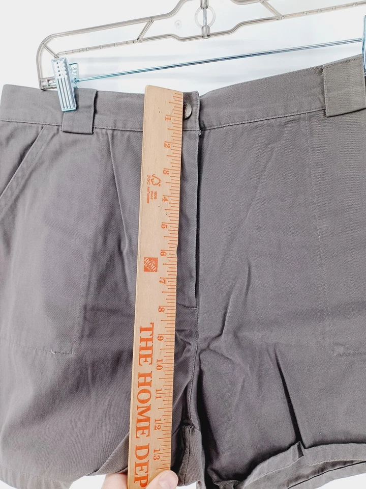 Pantalones Cortos de Golf IZOD Mujer 16 Gris 100% Algodón Bolsillos de tiro alto Foto 4 de 4