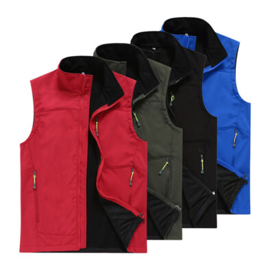 Herren Weich Ärmellos Jacke Fleece Gefüttert Weste Top Weste Mantel