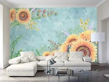 3D Sunflower Petal 22472NA Wallpaper Wall Mur...