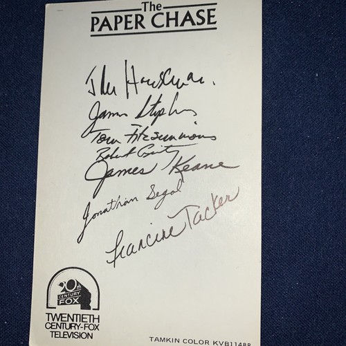 The paper Chase TV show color postcard pre-signed John Houseman - Picture 2 of 2