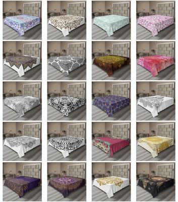 Ambesonne Mandala Art Flat Sheet Top Sheet Decorative Bedding 6 Sizes